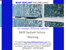 Tablet Screenshot of basfsealantfailure.com